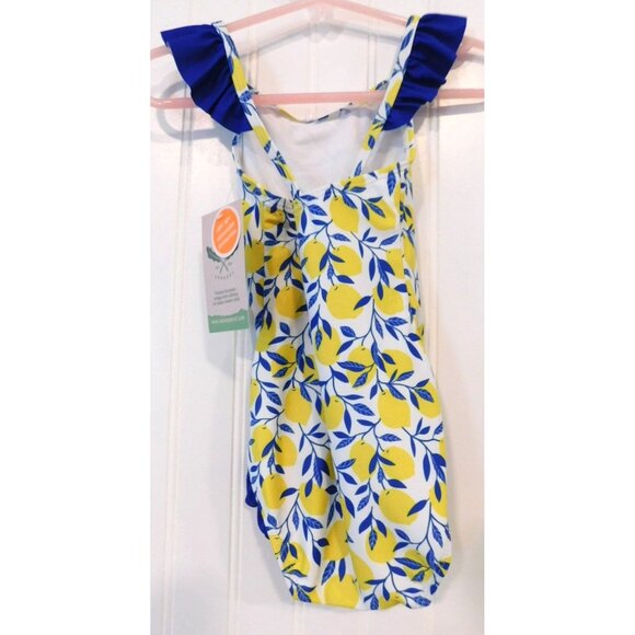 NWT The Oaks Apparel Lemon Print Girls Size 2 2T One-Piece Swimsuit UPF 50+ - Picture 3 of 4